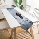 Yanfind Table Runner Backpack Capped Frozen Winter Traveler Exploration Season Adventure Icy Traveling Hike Travel Everyday Dining Wedding Party Holiday Home Decor