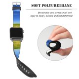 yanfind Watch Strap for Apple Watch Tree Sky Grass Landscape Field Clear Space Copyspace Hill Lake Grassland Pasture Compatible with iWatch Series 5 4 3 2 1