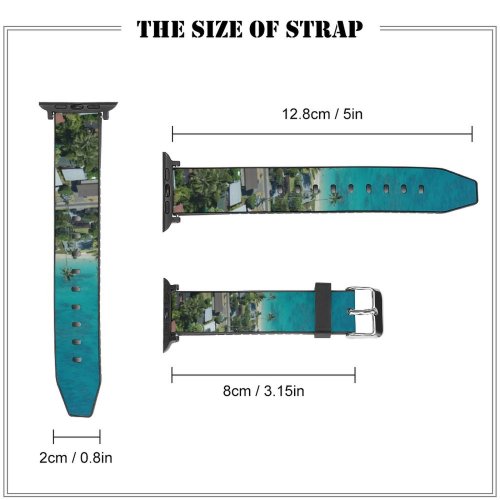 yanfind Watch Strap for Apple Watch Landscape Island Building Hi Beach Pictures PNG Sea Outdoors Kailua Urban Compatible with iWatch Series 5 4 3 2 1