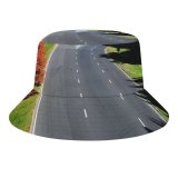 yanfind Adult Fisherman's Hat Thoroughfare Natural Highway Asphalt Landscape Fall Road Leaf Sunshine Tree Autumn Road Fishing Fisherman Cap Travel Beach Sun protection