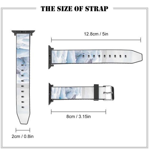yanfind Watch Strap for Apple Watch Landscape Arctic Pallavolo Snowy Volleyball Frost Pictures Winter Outdoors Snow Compatible with iWatch Series 5 4 3 2 1