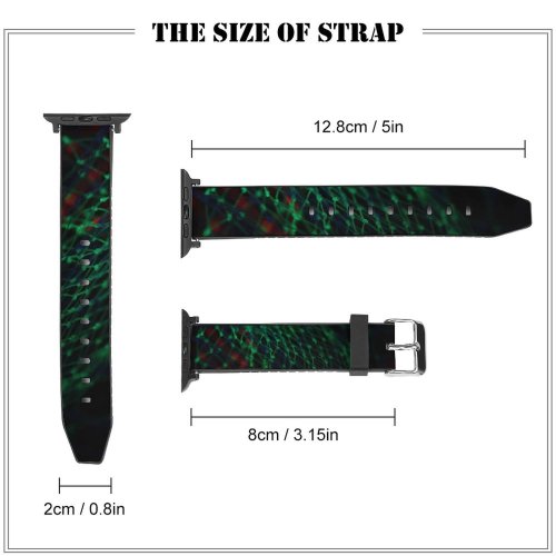 yanfind Watch Strap for Apple Watch Data Fireworks Net Abstract Night Light Machine Science Lines Website Texture Compatible with iWatch Series 5 4 3 2 1