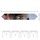 Yanfind Table Runner Young Pet Friendship Funny Kitten Portrait Curiosity Cute Little Cat Eye Siamese Everyday Dining Wedding Party Holiday Home Decor