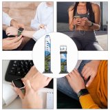 yanfind Watch Strap for Apple Watch Lowe Rehnberg Valley  Mountains Snow Covered Landscape  Scenery Clouds River Compatible with iWatch Series 5 4 3 2 1
