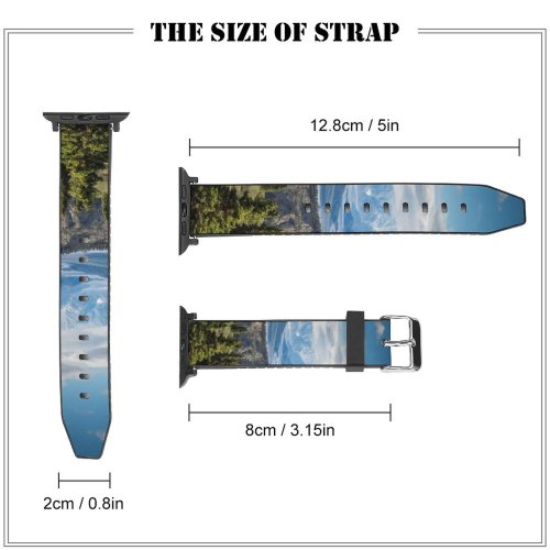 yanfind Watch Strap for Apple Watch Landscape Peak Exploring National Creative Explore Pictures Outdoors Snow Tree Compatible with iWatch Series 5 4 3 2 1