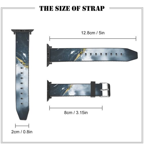 yanfind Watch Strap for Apple Watch Landscape Peak Domain Pictures Sea Outdoors Grey Snow Ausztria Range Panoramic Compatible with iWatch Series 5 4 3 2 1