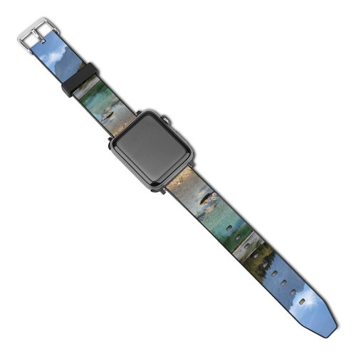 yanfind Watch Strap for Apple Watch Abies Lake Slovenia Tree Beautiful  Domain Wilderness Plant Fir Kranjska Compatible with iWatch Series 5 4 3 2 1