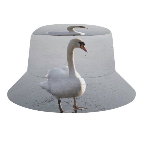 yanfind Adult Fisherman's Hat Winter Frozen Ducks Atmospheric Reflection Ice Beak Geese Duck Swans Bird Swan Fishing Fisherman Cap Travel Beach Sun protection