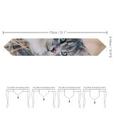Yanfind Table Runner Young Grass Pet Outdoors Kitten Portrait Wildlife Field Curiosity Cute Cat Eye Everyday Dining Wedding Party Holiday Home Decor