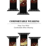 yanfind Watch Strap for Apple Watch Black Dark Chameleon Lizard Multicolor Closeup Macro AMOLED HDR Compatible with iWatch Series 5 4 3 2 1