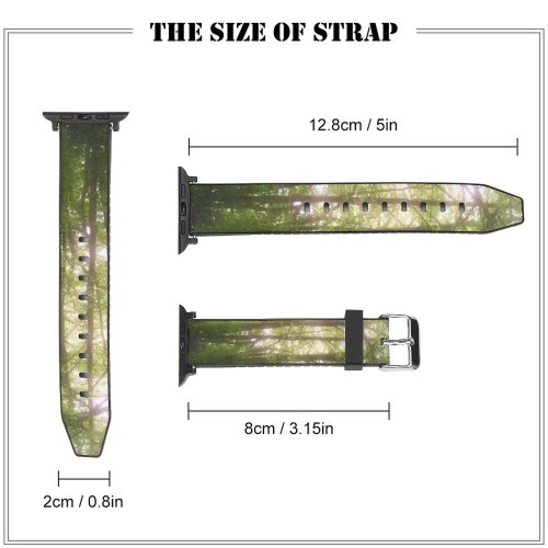yanfind Watch Strap for Apple Watch Trees  Light England Devon Beams Rays  Tree Natural Landscape Sunlight Compatible with iWatch Series 5 4 3 2 1