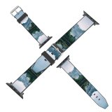 yanfind Watch Strap for Apple Watch Mountains Lake Riven Reflection Trees Compatible with iWatch Series 5 4 3 2 1