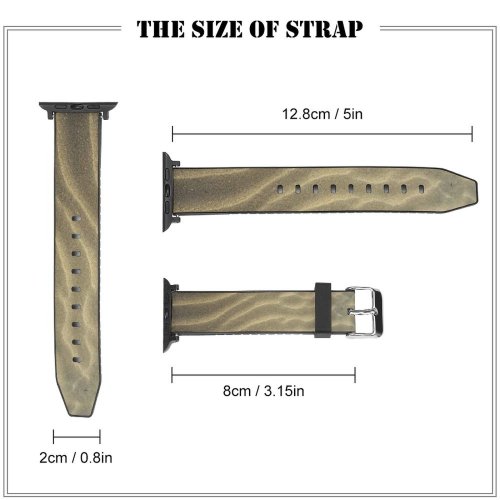 yanfind Watch Strap for Apple Watch Texture Sand Natural Dune Erg Landscape Aeolian  Desert Compatible with iWatch Series 5 4 3 2 1