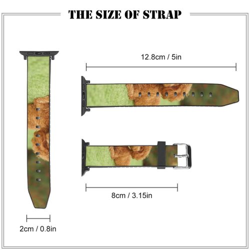 yanfind Watch Strap for Apple Watch Cutie Poodle Grass Garden Dog Plant Redhead Free Happy Wallpapers Puppies Compatible with iWatch Series 5 4 3 2 1
