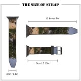 yanfind Watch Strap for Apple Watch Rural  Building Countryside Road Housing Plant Trunk Pictures Ground Outdoors Compatible with iWatch Series 5 4 3 2 1