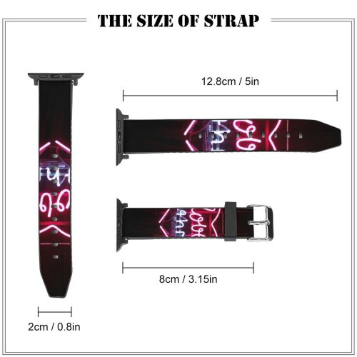 yanfind Watch Strap for Apple Watch Valentines Love Lowlight Light Free Neon Quote Valentine Heart Wallpapers Images Compatible with iWatch Series 5 4 3 2 1