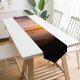 Yanfind Table Runner Backlit Skyscape Clouds Sunset Landscape Evening Light Beach Sun Boat Silhouetted Outdoors Everyday Dining Wedding Party Holiday Home Decor