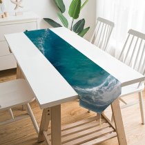Yanfind Table Runner Scenery Teal Young Foam Activities Ocean Outdoors Wave Leisure Wallpapers Catch Everyday Dining Wedding Party Holiday Home Decor