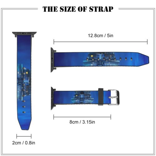 yanfind Watch Strap for Apple Watch Mohsen Kamalzadeh Coal Harbour Vancouver City  Cityscape Reflection Skyscrapers City Lights Compatible with iWatch Series 5 4 3 2 1