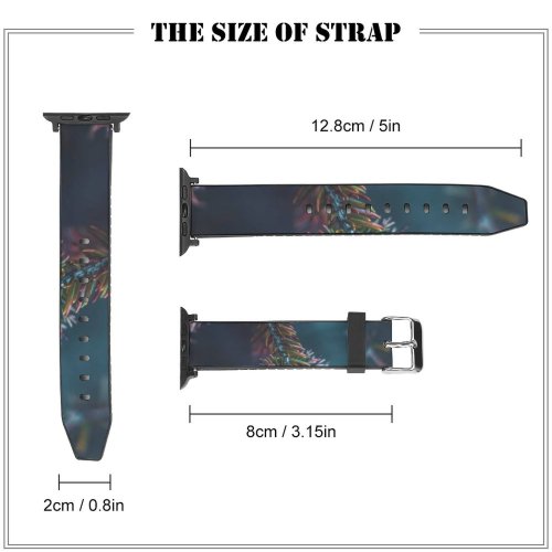 yanfind Watch Strap for Apple Watch Abies Pine Plant Wildlife Spruce Affori Pictures Winter Grey Tree City Compatible with iWatch Series 5 4 3 2 1