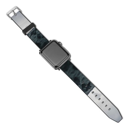 yanfind Watch Strap for Apple Watch Eruption Fjords Pictures Winter Outdoors Travelling Grey  Lagoon Free Heavy Compatible with iWatch Series 5 4 3 2 1