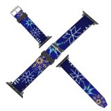 yanfind Watch Strap for Apple Watch Winter Flakes Design Snowflake Christmas Symmetry  Snowflakes Xmascomp Snow Compatible with iWatch Series 5 4 3 2 1