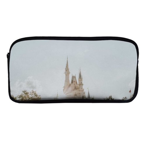 yanfind Pencil Case YHO Images Castle Building Buena River Fun Wallpapers Lake Architecture Tree Free Church Zipper Pens Pouch Bag for Student Office School