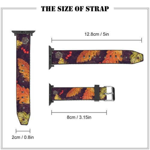 yanfind Watch Strap for Apple Watch Autumn Leaves Foliage Ground Fallen Leaf Compatible with iWatch Series 5 4 3 2 1