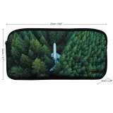 yanfind Pencil Case YHO Airplane Trees Aerial Forest Alpine Trees Zipper Pens Pouch Bag for Student Office School