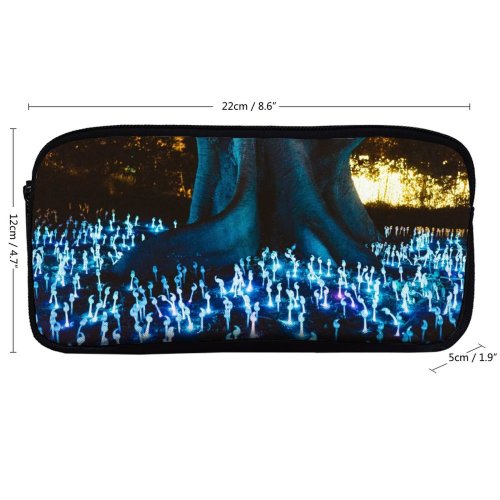 yanfind Pencil Case YHO Images Vivid Night Darkness Fantasy Wallpapers Mushroom Tree Fountain Glowing Free Trunk Zipper Pens Pouch Bag for Student Office School