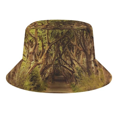 yanfind Adult Fisherman's Hat Dorothe Avenue Trees Woods Forest Path Road Landscape Sunlight Atmospheric Fishing Fisherman Cap Travel Beach Sun protection