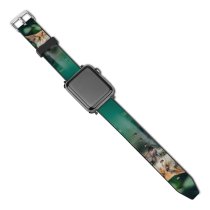 yanfind Watch Strap for Apple Watch Funny Curiosity Cute  Pretty  Staring Tabby Pet Whisker Fur Portrait Compatible with iWatch Series 5 4 3 2 1