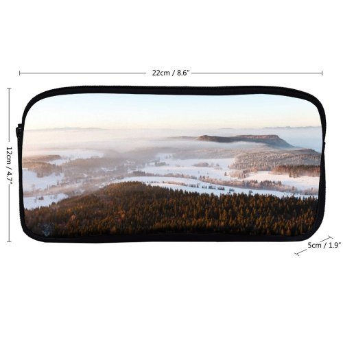 yanfind Pencil Case YHO Stolowe Mountains National Park Foggy Mist Landscape Winter Poland Zipper Pens Pouch Bag for Student Office School