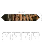 Yanfind Table Runner Billboard Street Tourism City Dark Design Time Pedestrian Illuminated Lights Downtown Intersection Everyday Dining Wedding Party Holiday Home Decor