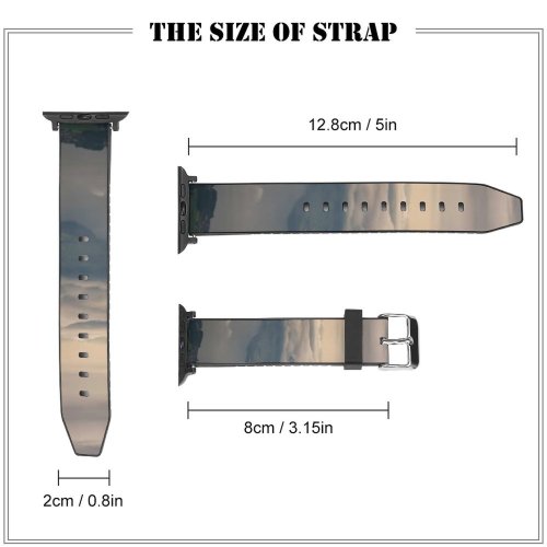 yanfind Watch Strap for Apple Watch Scenery Birds Lake Sky  Panorama Cumulus Free Pilatus Outdoors Stock Compatible with iWatch Series 5 4 3 2 1