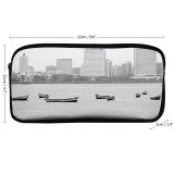 yanfind Pencil Case YHO Boats City Sea Buildings Beach Ocean Cityscape Zipper Pens Pouch Bag for Student Office School