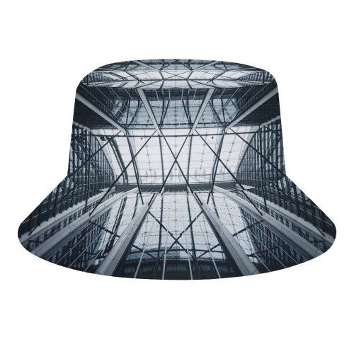 yanfind Adult Fisherman's Hat Otto Berkeley Architecture Modern Architecture Skylight Sky Glass Building Atrium Symmetrical Fishing Fisherman Cap Travel Beach Sun protection