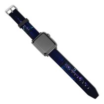 yanfind Watch Strap for Apple Watch Black Dark Shanghai City China Cityscape Reflection Night Time City Lights Skyscrapers Compatible with iWatch Series 5 4 3 2 1