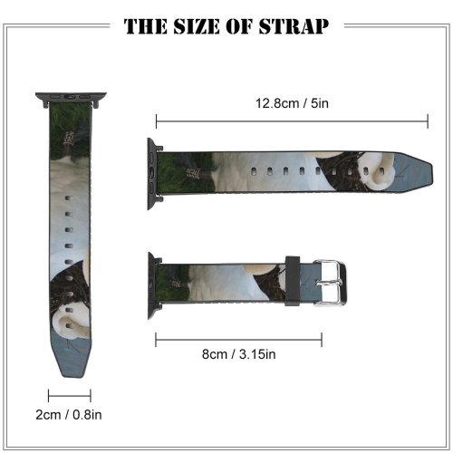 yanfind Watch Strap for Apple Watch Swans Birds Nesting  Swim Eggs Bird  Vertebrate Ducks Geese Beak Compatible with iWatch Series 5 4 3 2 1