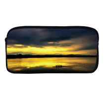 yanfind Pencil Case YHO Boating Skyscape Dark Clouds Sunset Landscape Evening Travel Storm Light Beach Zipper Pens Pouch Bag for Student Office School