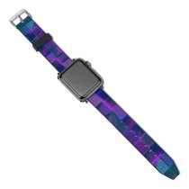 yanfind Watch Strap for Apple Watch Abstract Cubes Neon Compatible with iWatch Series 5 4 3 2 1