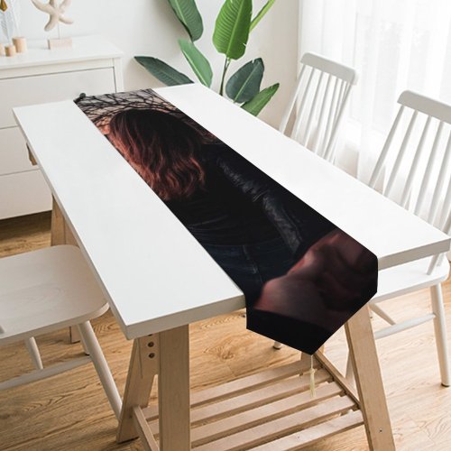 Yanfind Table Runner Backlit Tree Jeans Together Me Vacation Clouds Hands Sunset Blond Wood Landscape Everyday Dining Wedding Party Holiday Home Decor