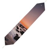 Yanfind Table Runner Jake Blucker Rocky Beach Sunrise Crescent Moon Dawn Everyday Dining Wedding Party Holiday Home Decor