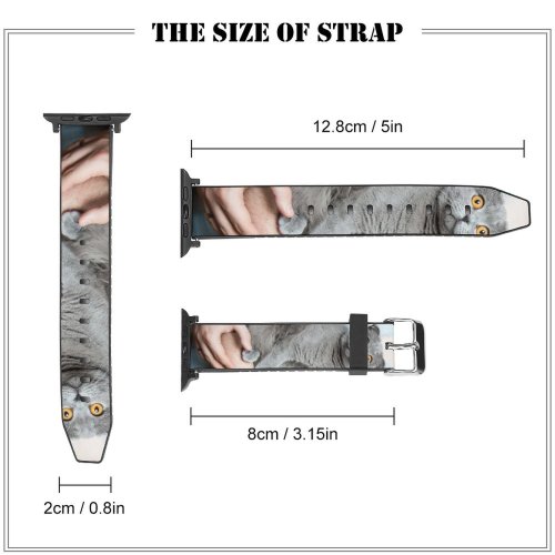 yanfind Watch Strap for Apple Watch Kiten Catty Bob Kitty Scare Abyssinian Free Pet Fur Cat Wonder Compatible with iWatch Series 5 4 3 2 1