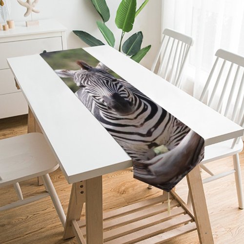 Yanfind Table Runner Zebra Wildlife Tanzania Africa Vertebrate Terrestrial Wilderness National Park Adaptation Snout Plant Everyday Dining Wedding Party Holiday Home Decor