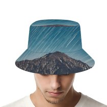 yanfind Adult Fisherman's Hat Ricardo Space Star Trails Mountain Range Astronomy Outer Space Landscape Dusk Fishing Fisherman Cap Travel Beach Sun protection