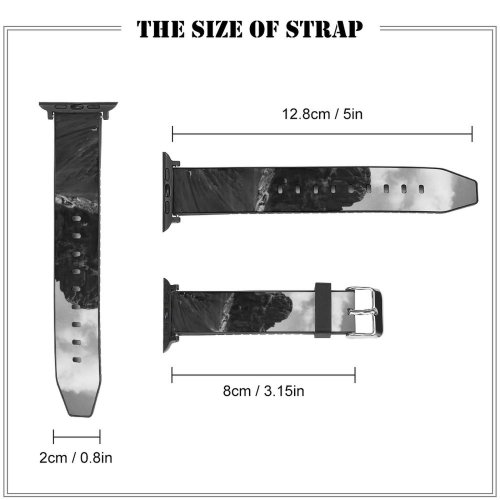 yanfind Watch Strap for Apple Watch Landscape Peak Withe Di Blackand Pictures Passo Outdoors Light Free Sunny Compatible with iWatch Series 5 4 3 2 1