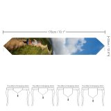 Yanfind Table Runner Beautiful Scenery Clouds Grass Adventure Landscape Daylight Hike Hill Travel Leisure Outdoors Everyday Dining Wedding Party Holiday Home Decor