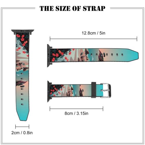 yanfind Watch Strap for Apple Watch Beach Landscape Morning Scenery MacOS Big Sur IOS Compatible with iWatch Series 5 4 3 2 1