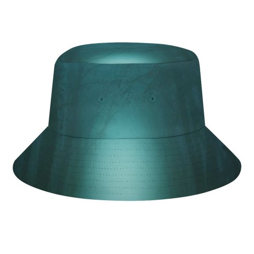 yanfind Adult Fisherman's Hat Dorothe Forest Path Foggy Morning Teal Turquoise Trees Fishing Fisherman Cap Travel Beach Sun protection